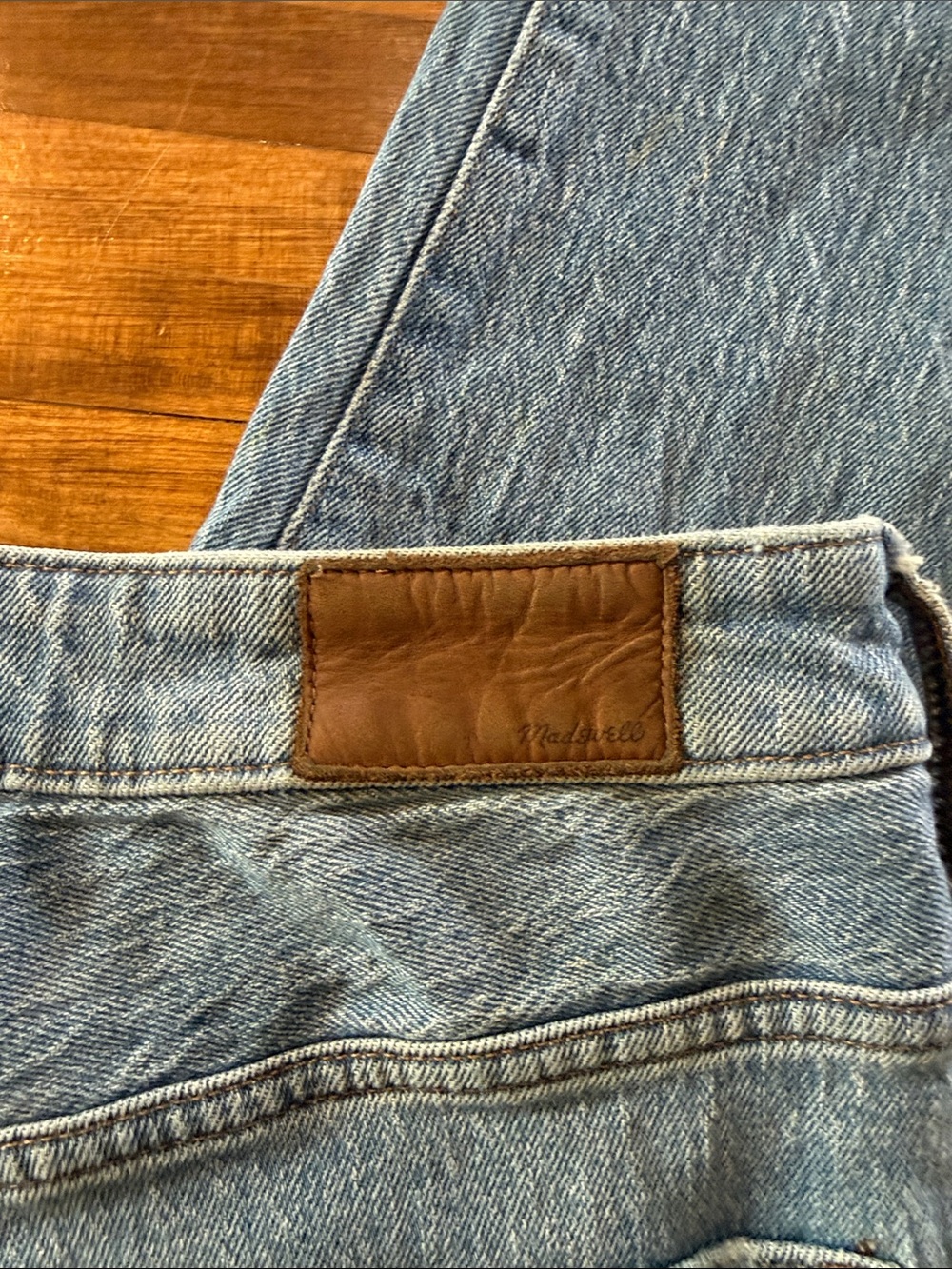 Madewell Jeans Women 31 Blue The Curvy Perfect Vintage Wide Leg High Rise Raw (w - Picture 8 of 9